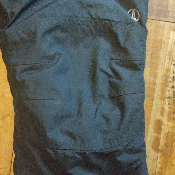 Lands End Black Snow Pants Size 8 Grow A Longs Winter Snow Sports Ski Snowboard - Picture 10 of 14